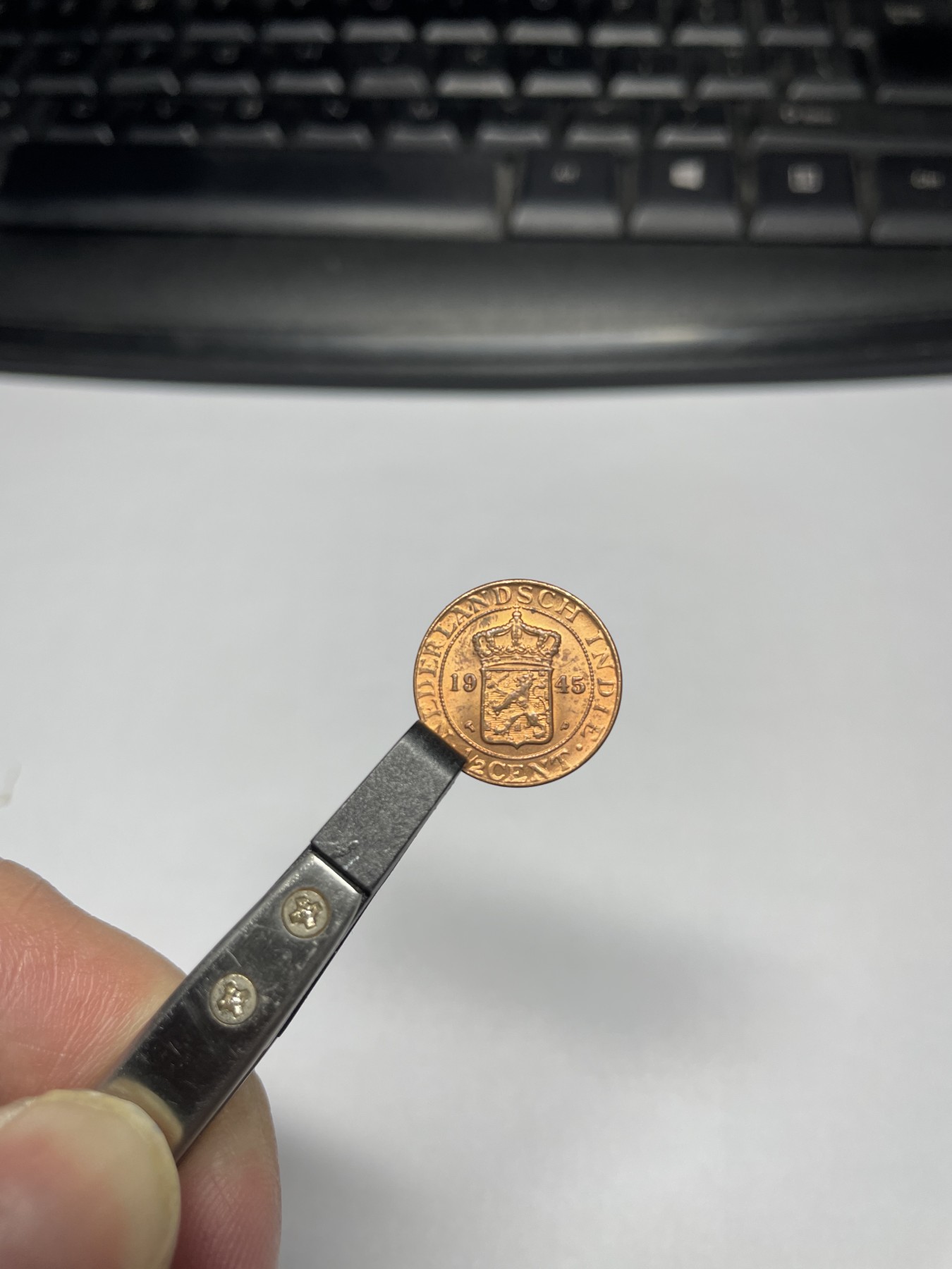 2024年集古藏今外币拍卖第五期-第1场—（总第41拍—老币专场） 带光1945年荷属东印度1/2