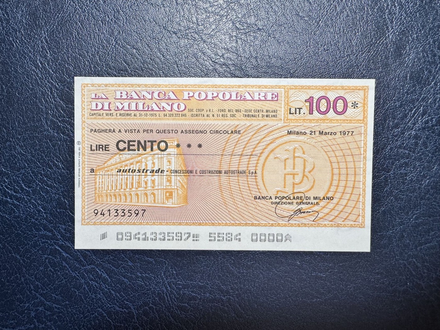 收藏联盟Quantum Auction 第339期拍卖  意大利1977年米兰100里拉紧急币 品相全新UNC
