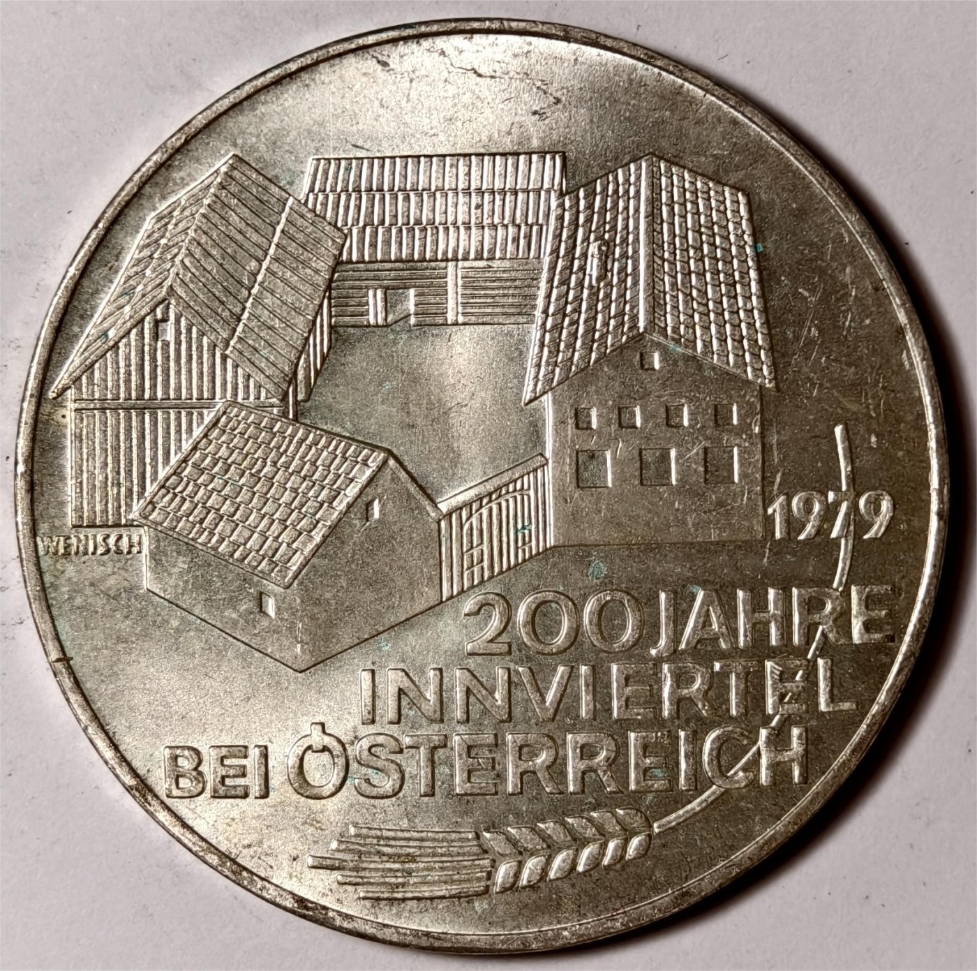 紫瑗钱币——第374期拍卖 奥地利 1979年 客店区成立200周年 100先令 24克 0.64银 UNC