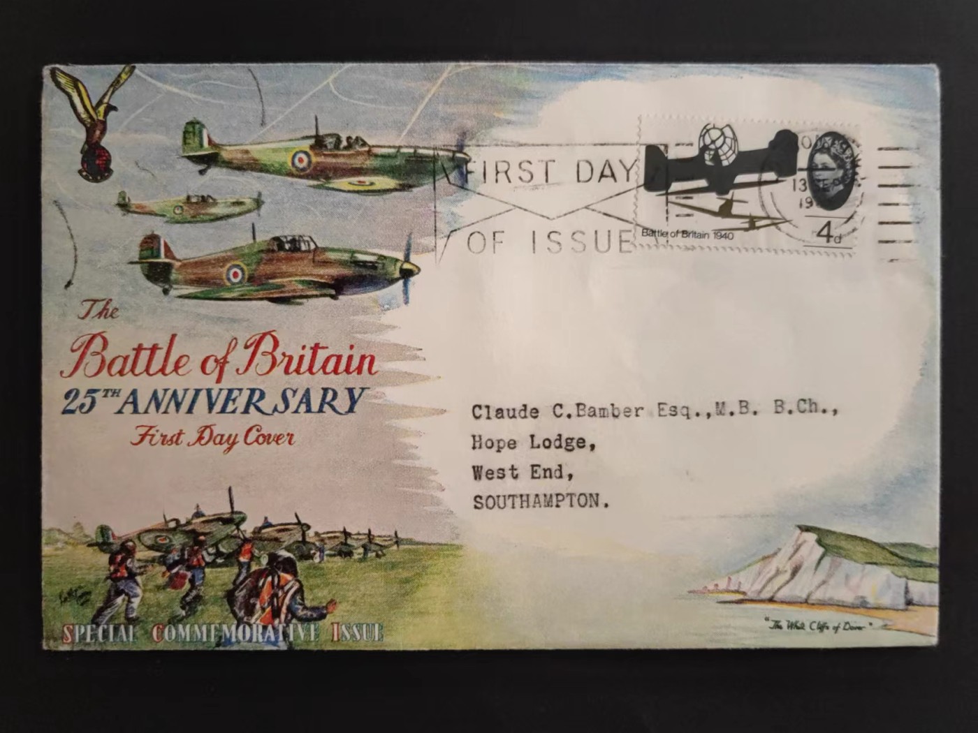 多国邮封✌（拍卖专场）精品🔥专场 第61场 大不列颠之战.25周年（背有修补）