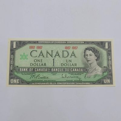 各国外币第34期 - 1967年加拿大1元纸币 全新