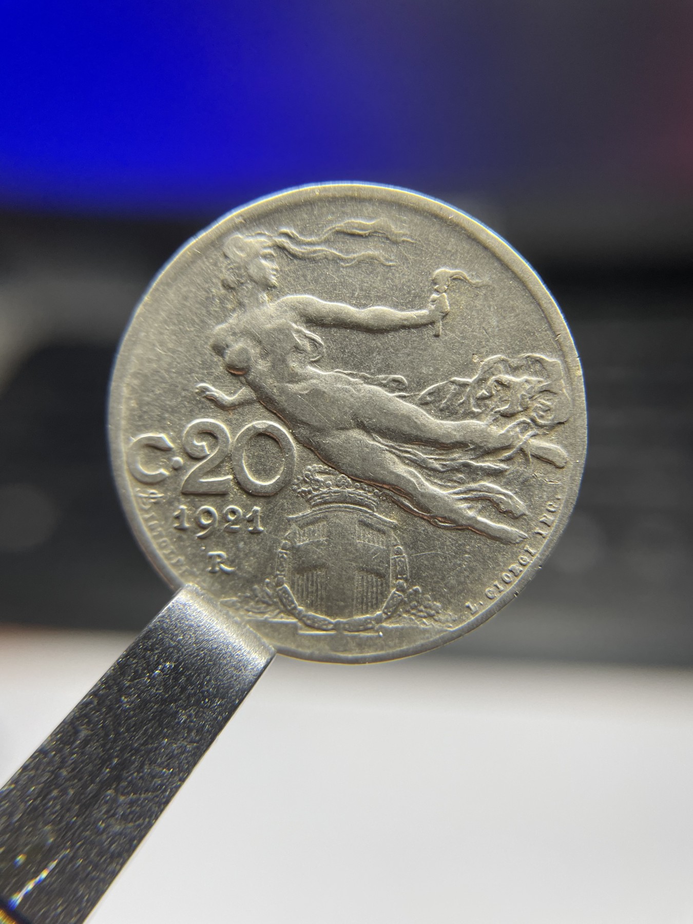 2024年集古藏今外币拍卖第五期-第1场—（总第41拍—老币专场） 1921年意大利20分