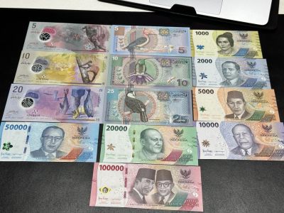 《外钞收藏家》第三百六十一期（连拍第二场） - 马尔代夫、苏里南、印尼 三个国家13张一起 全新UNC
