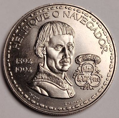 布加迪🐬～世界钱币🌾第 104 期 /  各国精品币和亚洲币 - 葡萄牙🇵🇹1994年航海家亨利亲王200埃斯库多纪念币