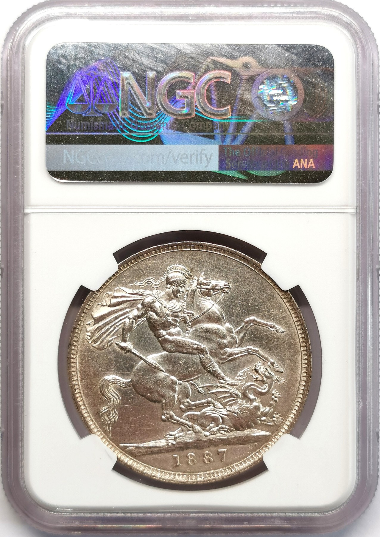 凡希社世界钱币微拍第二百六十六期 1887英国老维高冠马剑NGC-UNCD