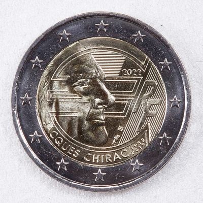 S&S Numismatic世界钱币-拍卖 第124期  - 法国2022年 雅克·希拉克 2欧元双色纪念币