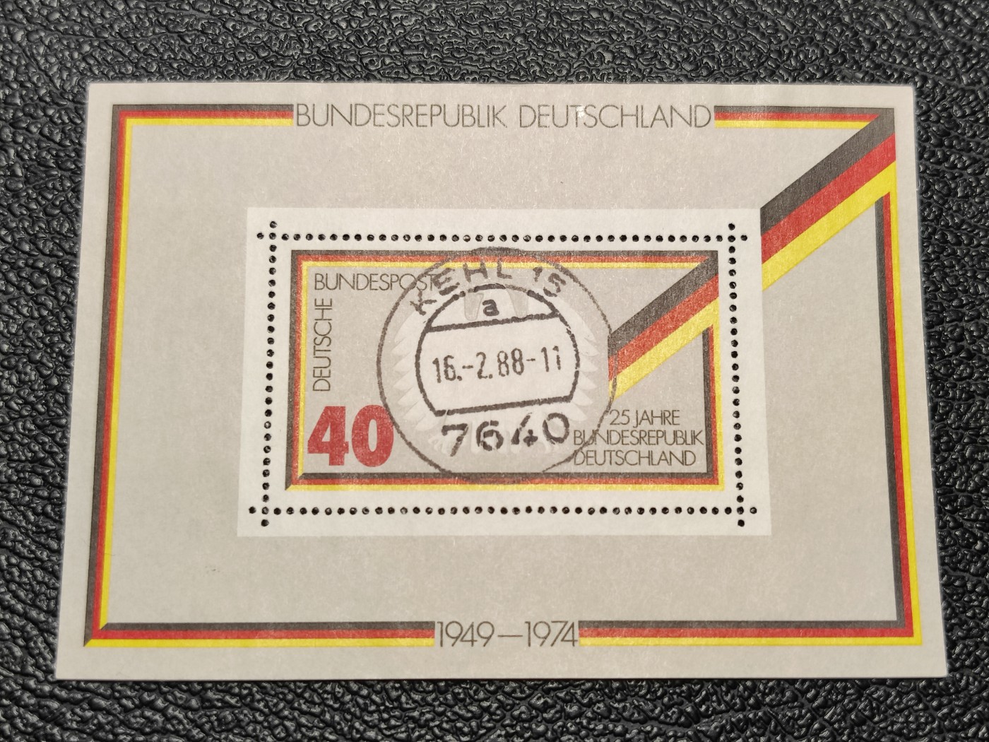 洪涛臻品批发群 精选邮票限时拍卖第五百九十七期  德国1974年小型张 全戳清晰  鹰徽压凸很漂亮 