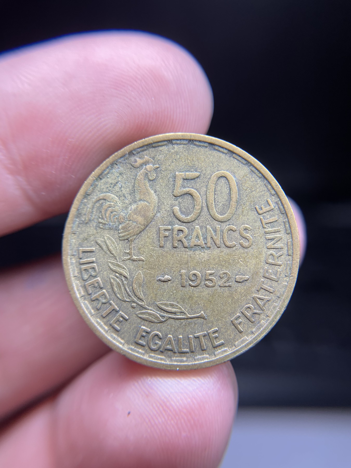 2024年集古藏今外币拍卖第五期-第1场—（总第41拍—老币专场） 1952年法国50分