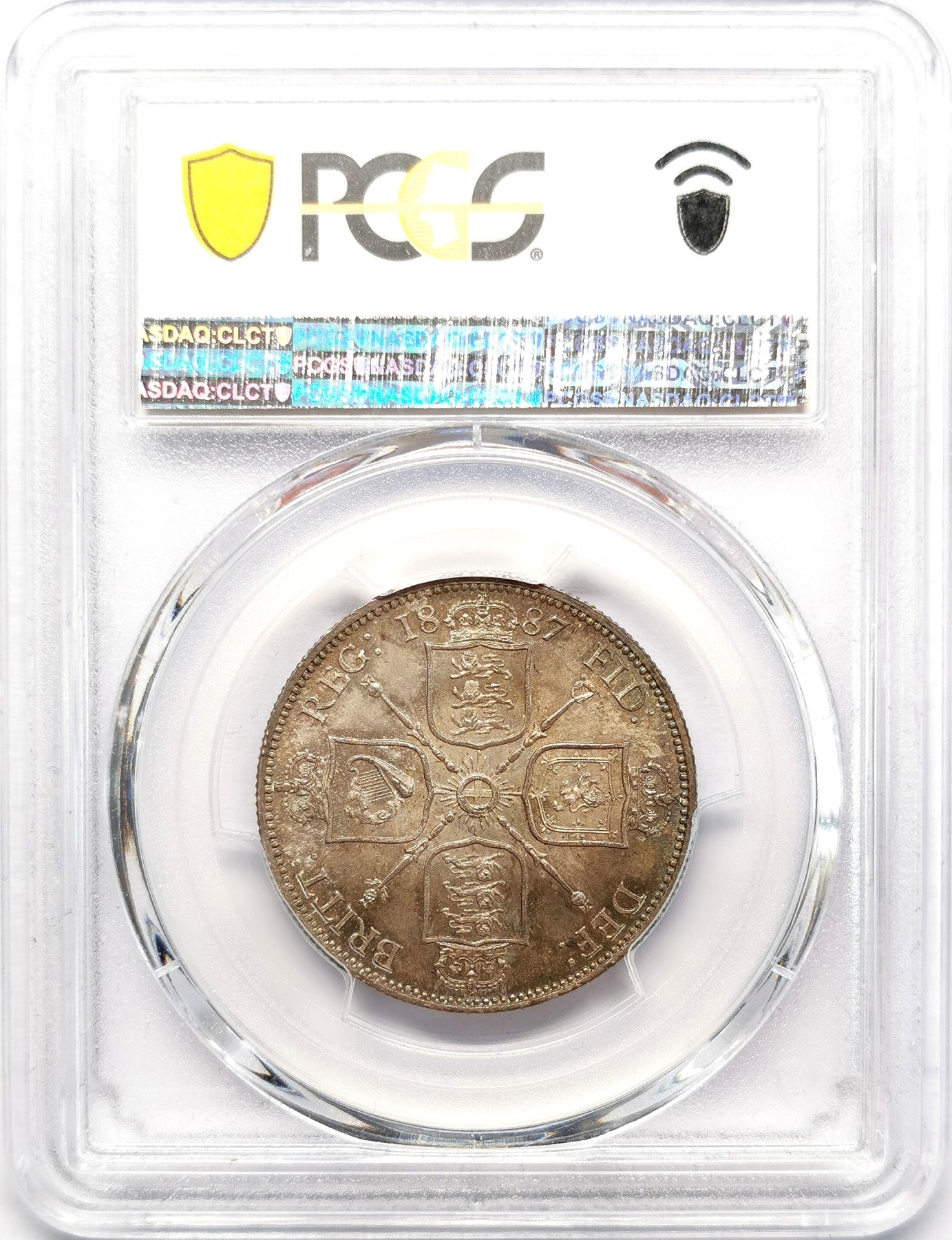 凡希社世界钱币微拍第二百六十六期 1887英国老维高冠佛罗林银币PCGS-MS64