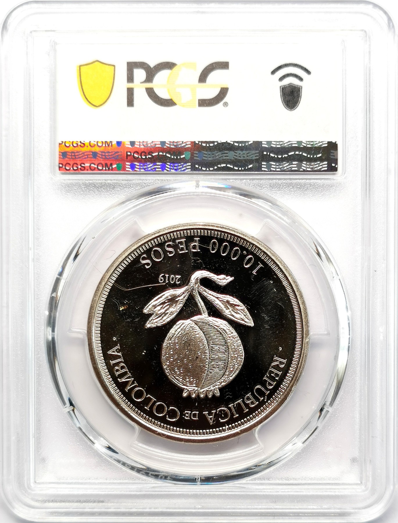 凡希社世界钱币微拍第二百六十六期 2019哥伦比亚独立200周年10000P大银PCGS-MS69完美！