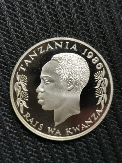 道一币馆币章第五十六场 - 坦桑尼亚1986年保护非洲象100先令精制纪念银币