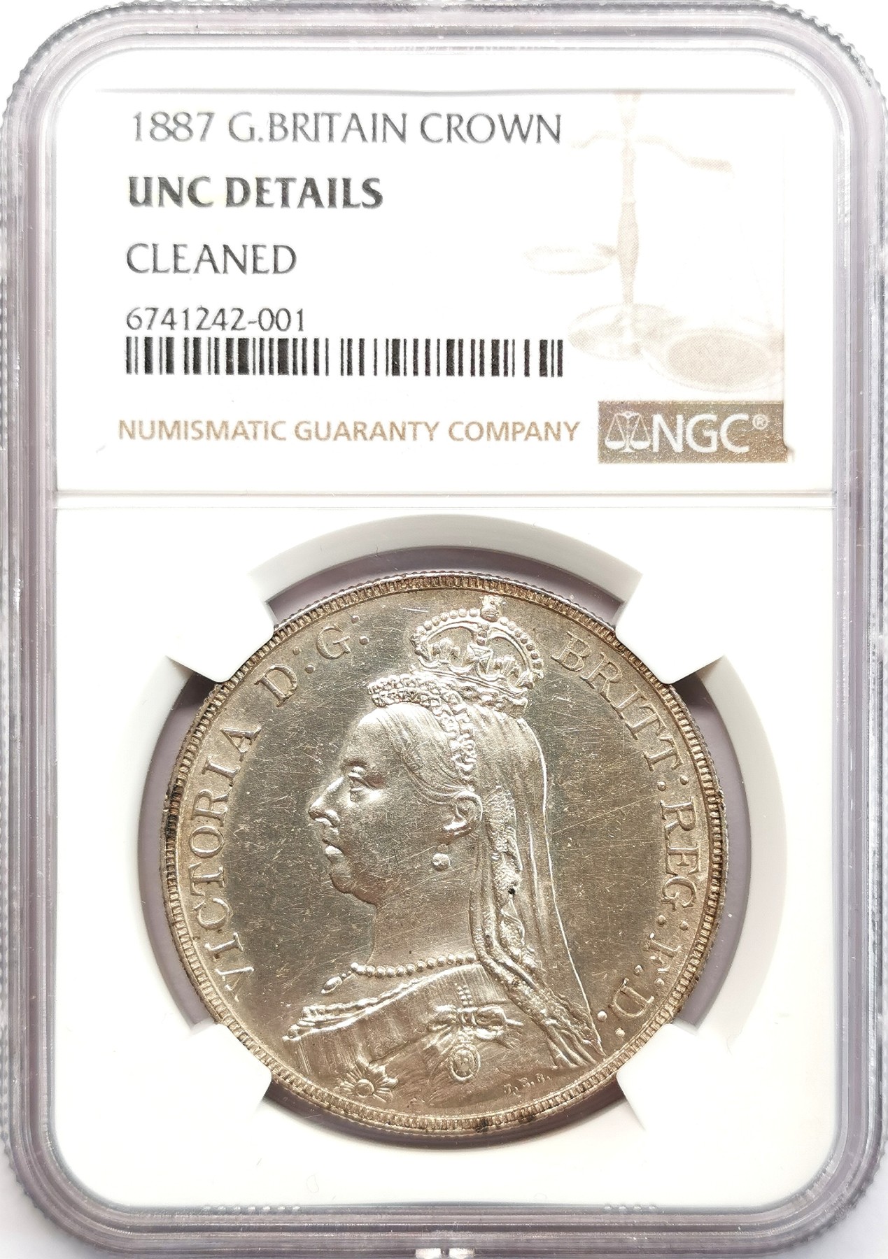 凡希社世界钱币微拍第二百六十六期 1887英国老维高冠马剑NGC-UNCD