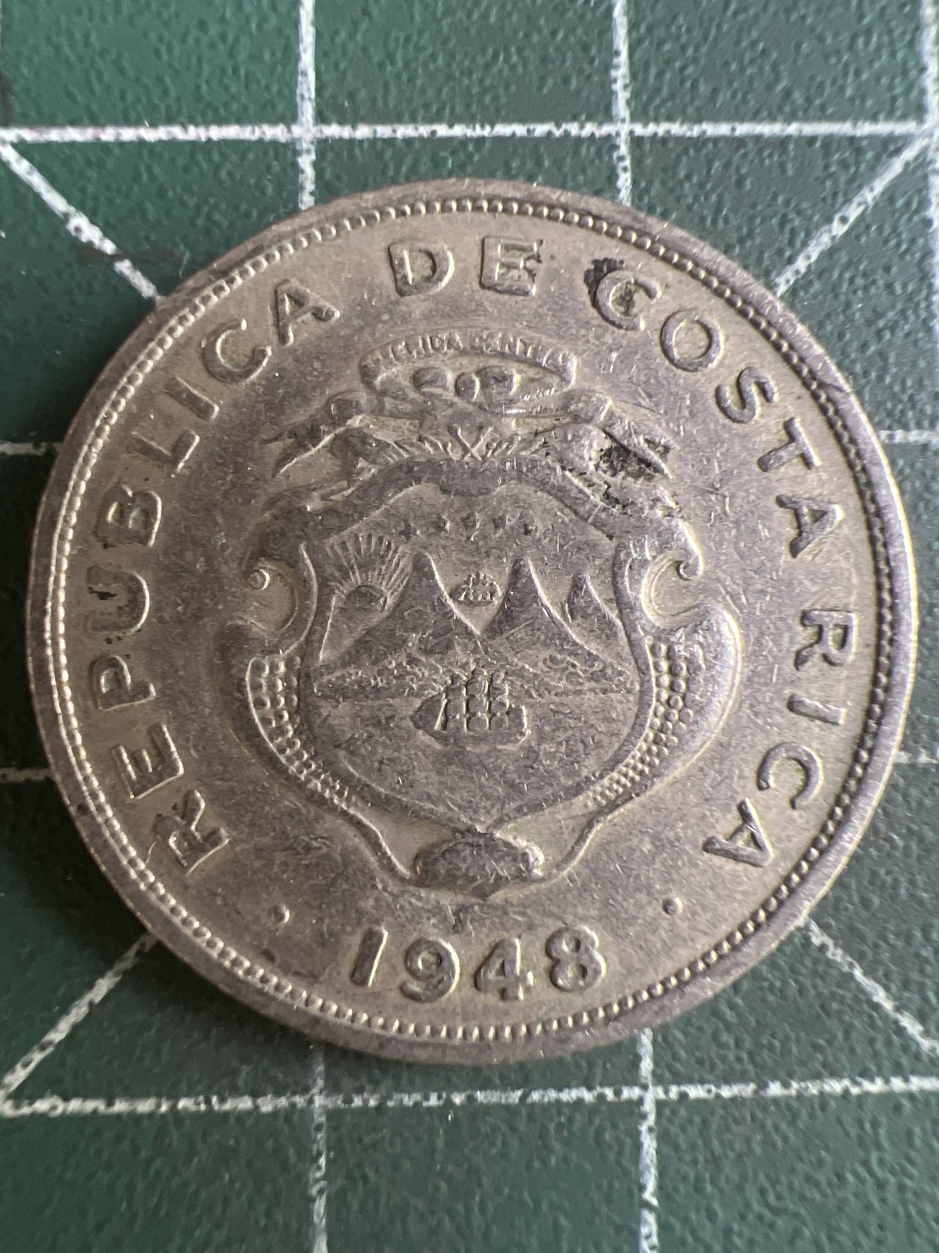 第579期 硬币专场 （无押金，捡漏，全场50包邮，偏远地区除外，接收代拍业务） 哥斯达黎加50分 1948年