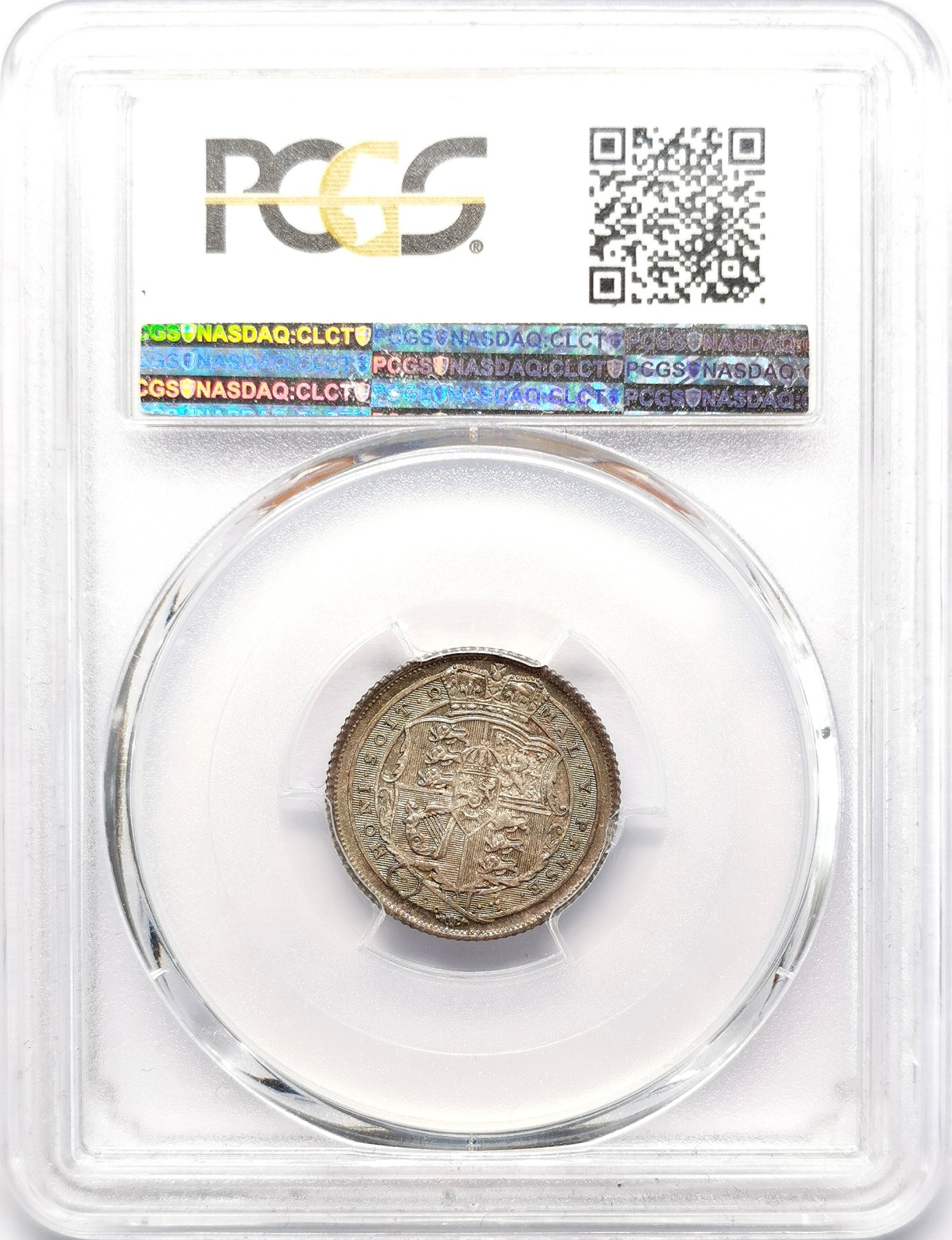 凡希社世界钱币微拍第二百六十六期 1816英国乔三牛头6便士PCGS-MS65，包浆极赞的一枚！