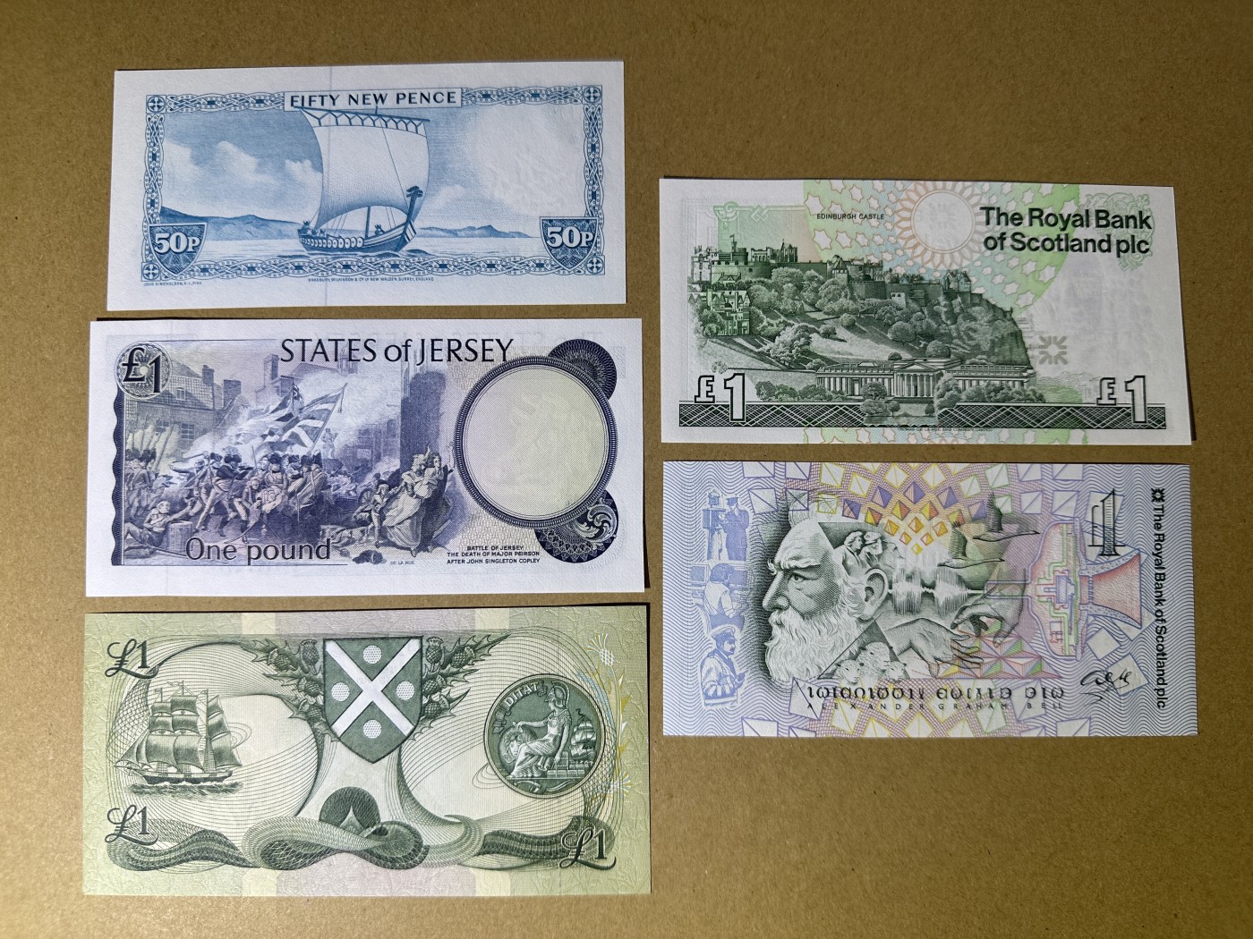 《张总收藏》146期-外币精品荟萃 英属小面值5张 UNC 全部双尾88 非常难得