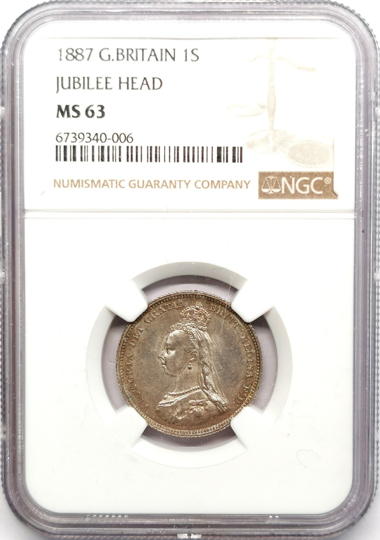 凡希社世界钱币微拍第二百六十六期 1887英国老维高冠先令银币NGC-MS63