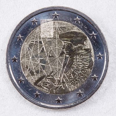 S&S Numismatic世界钱币-拍卖 第124期  - 卢森堡2022年 伊拉斯谟计划35周年 2欧元双色纪念币