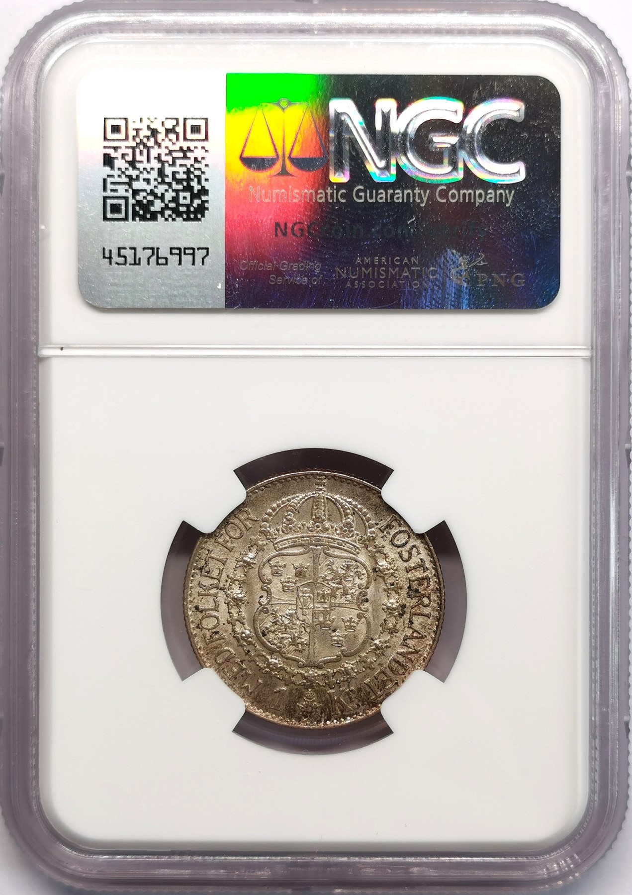 凡希社世界钱币微拍第二百六十六期 1930瑞典克朗银币NGC-MS63