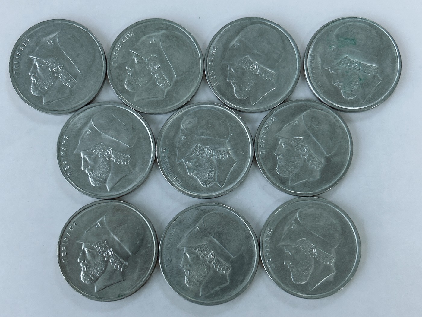 第一海外回流一元起拍收藏 散币专场 第82期 希腊20德拉克马 伯里克利头像 10枚