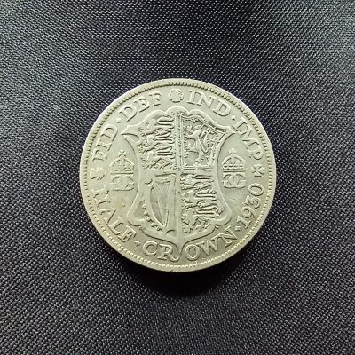 邮泉阁限时拍卖第三场 英国硬币专场 - 英国乔治五世1930年½克朗0.500银币14.14克