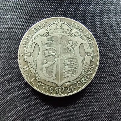 邮泉阁限时拍卖第三场 英国硬币专场 - 英国乔治五世1921年½克朗0.500银币14.14克