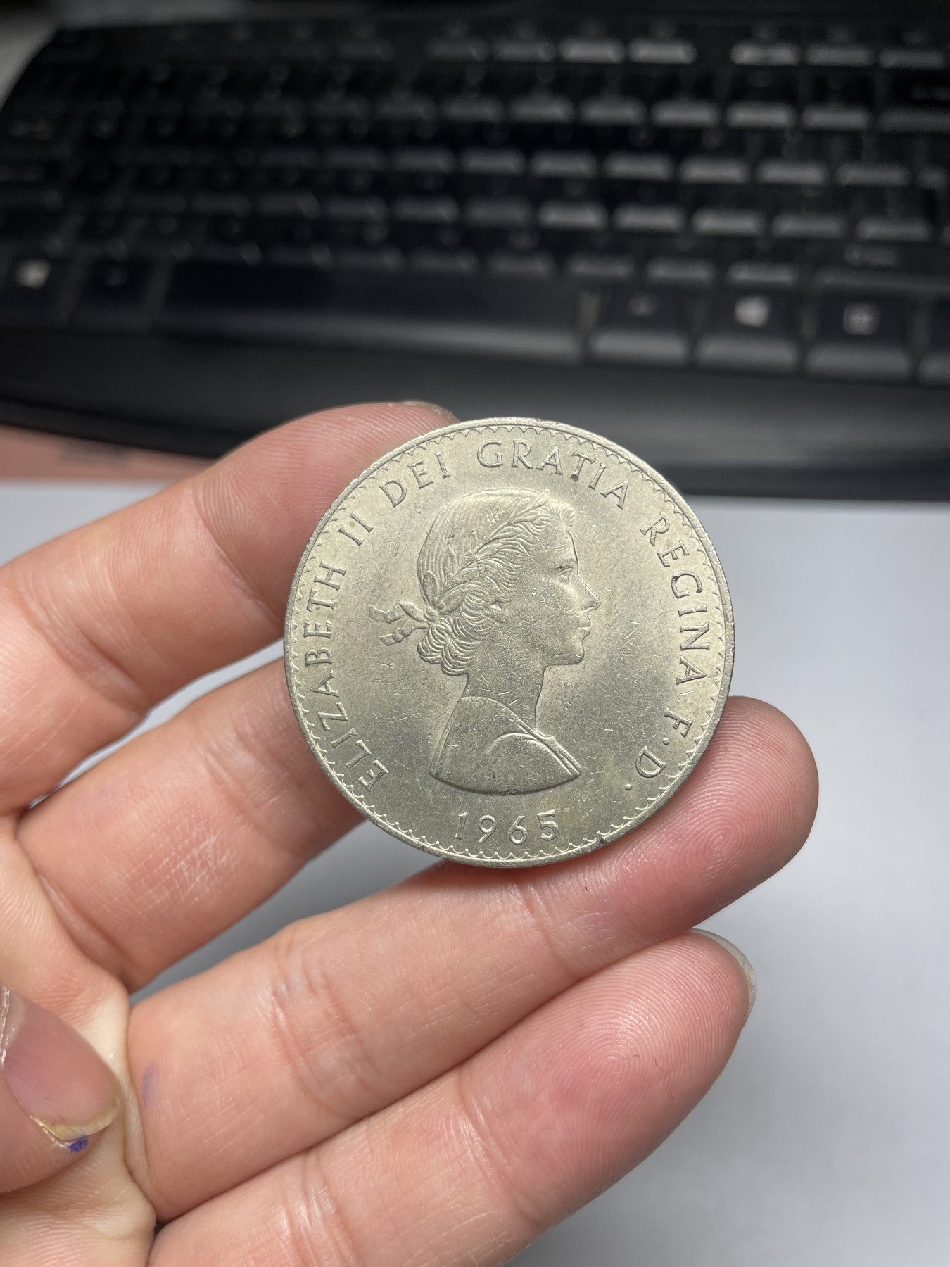 2024年集古藏今外币拍卖第五期-第2场—（总第42拍） 1965年丘吉尔克朗纪念币