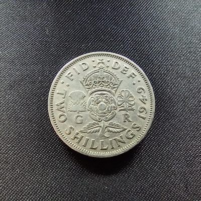 邮泉阁限时拍卖第三场 英国硬币专场 - 英国乔治六世1944年2先令0.500银币11.3克