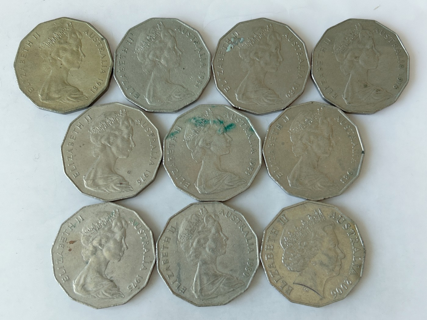 第一海外回流一元起拍收藏 散币专场 第82期 澳大利亚50分 10枚