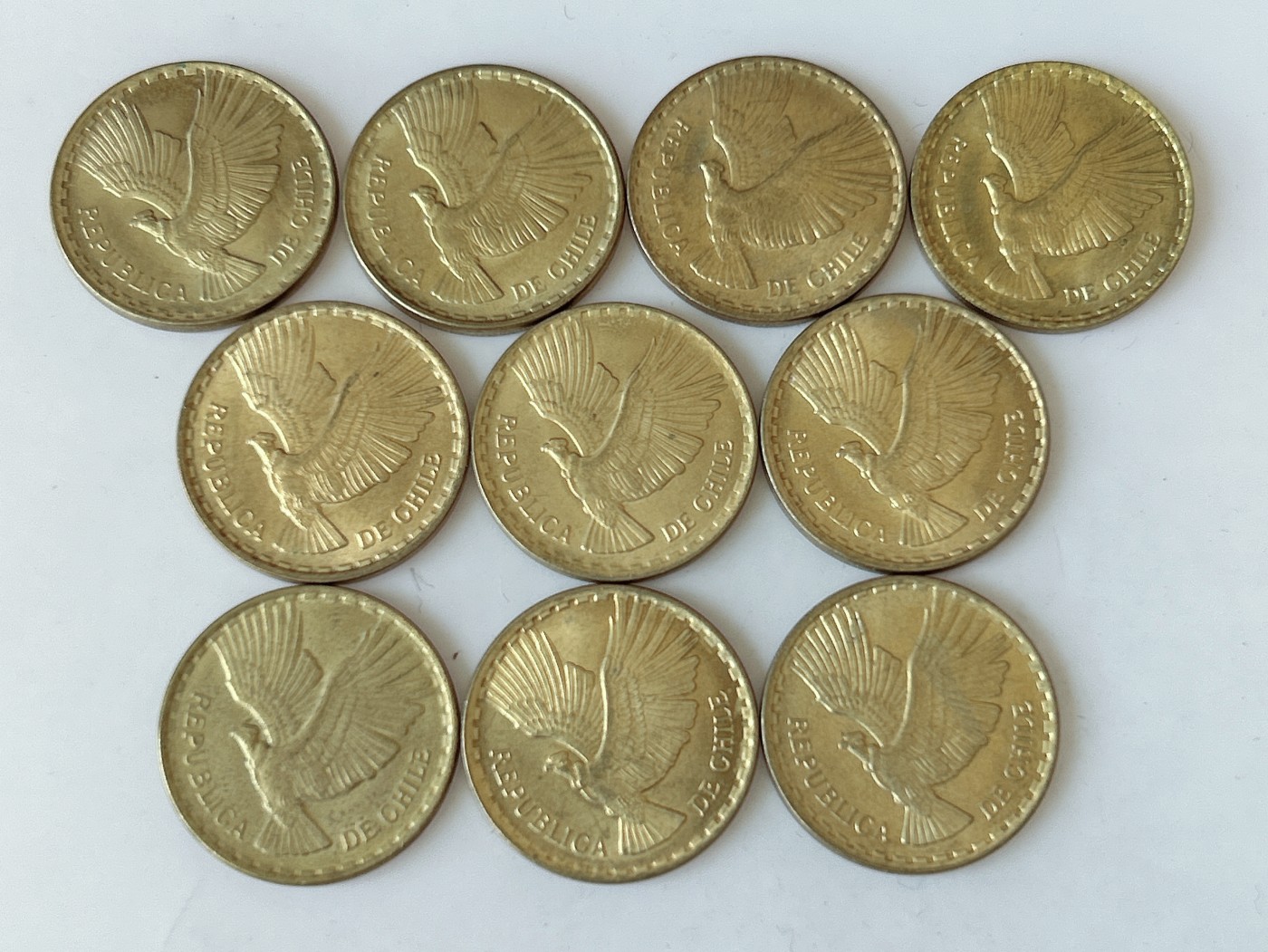 第一海外回流一元起拍收藏 散币专场 第82期 智利2分铜币 飞鹰版 10枚