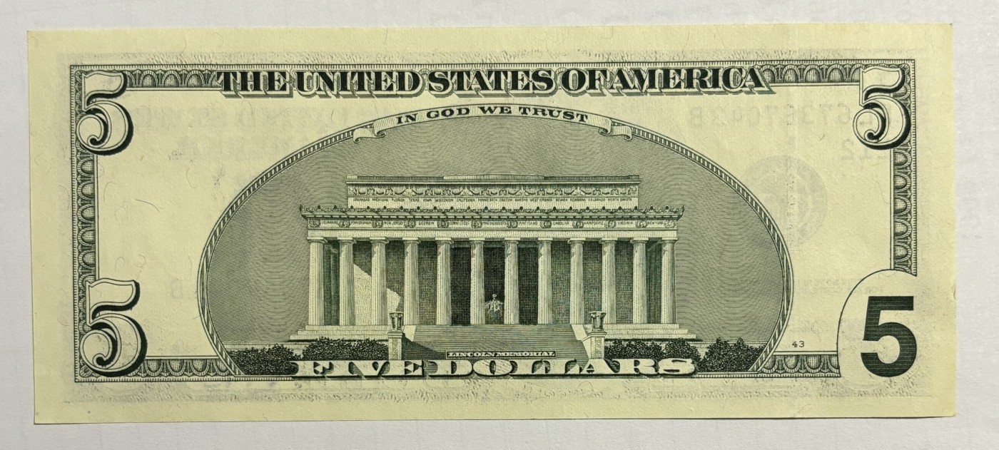 Chase Auction 第28期 - - 外钞、民国钞和人民币混合场！ 2003A 5美元 大头版 联邦储备券