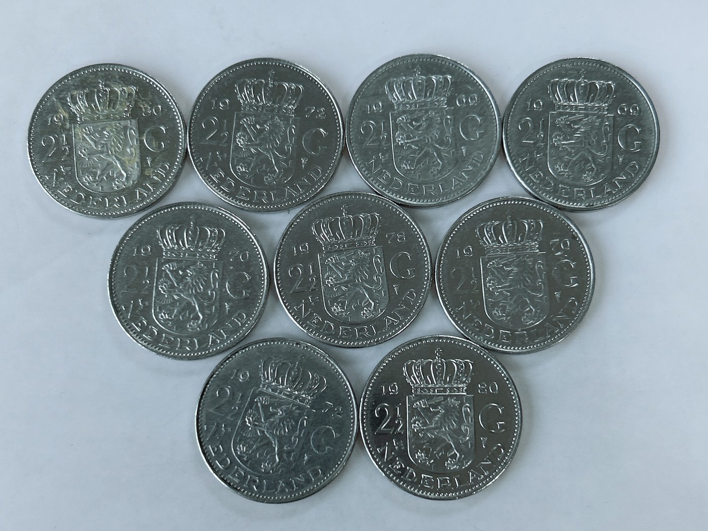 第一海外回流一元起拍收藏 散币专场 第82期 荷兰2.5盾 9枚