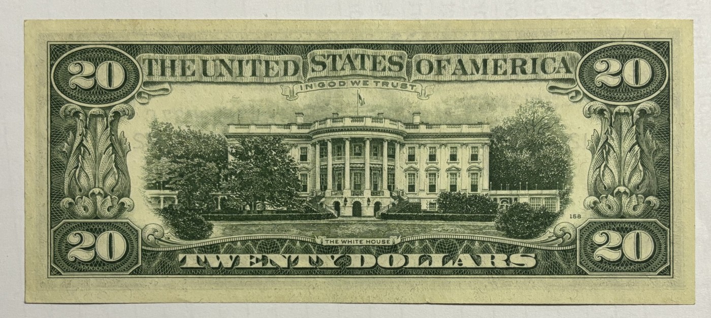 Chase Auction 第28期 - - 外钞、民国钞和人民币混合场！ 1969C 20美元 小头经典 联邦储备券 （1969系列中收官年份 发行量最少）