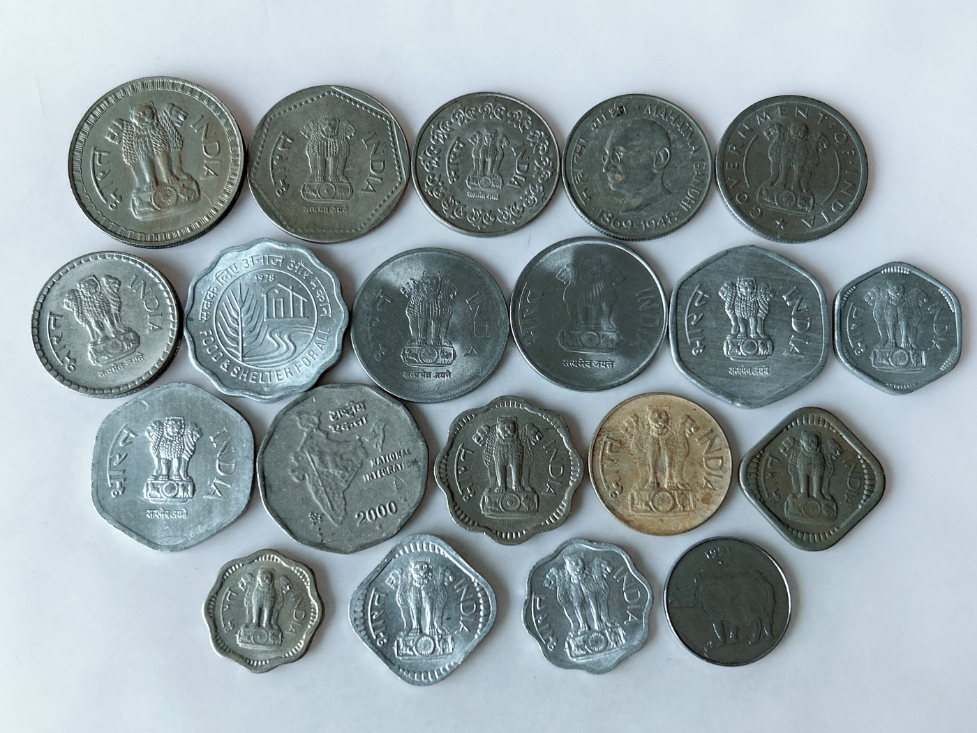 第一海外回流一元起拍收藏 散币专场 第82期 印度硬币 20枚 无重复