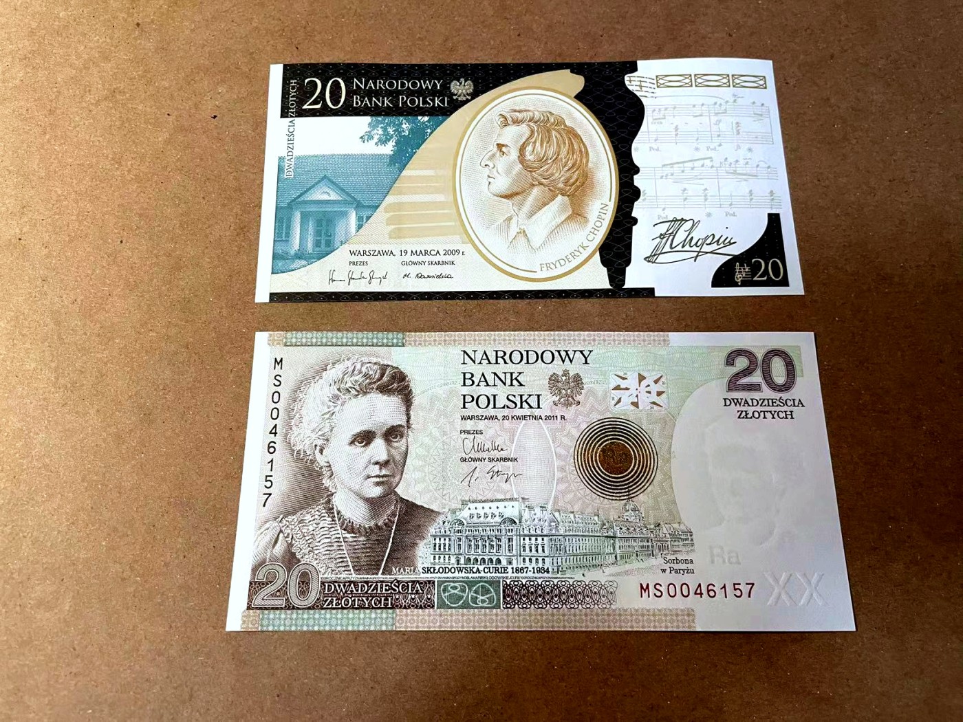 【Blue Auction】✨世界纸币精拍第464期【精】 【一组2张】波兰 2009/2011年20兹罗提 纪念钞 全新UNC