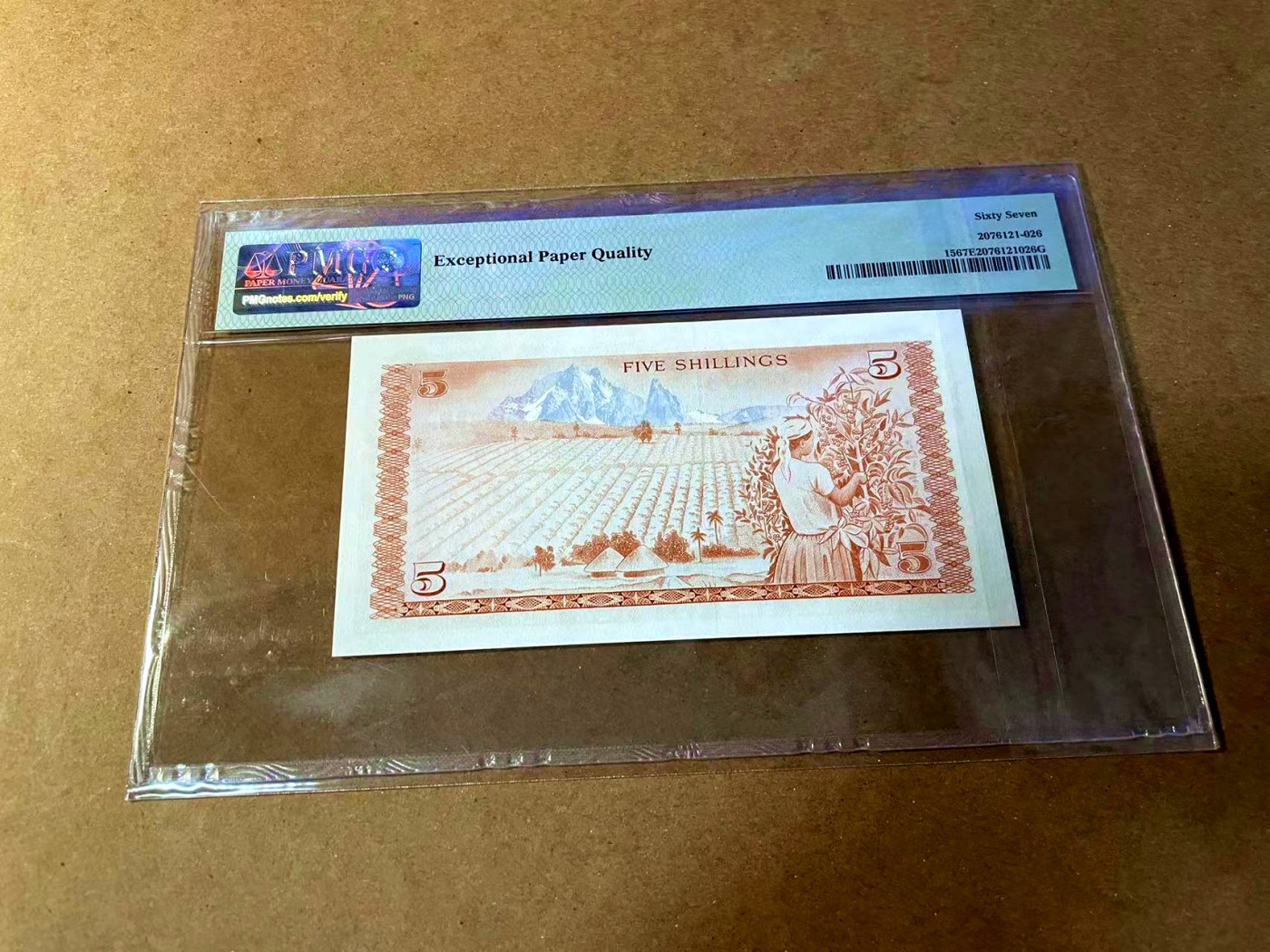 【Blue Auction】✨世界纸币精拍第464期【精】 【无47】肯尼亚 1978年5先令 PMG67EPQ 高分