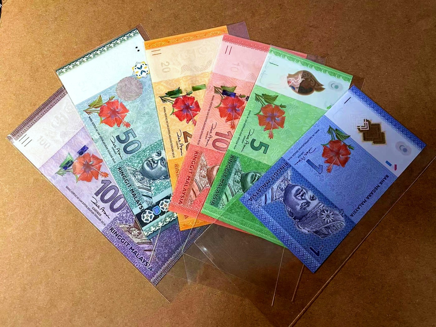 【Blue Auction】✨世界纸币精拍第464期【精】 【一组6张AA全同号】马来西亚 1-100林吉特 全新UNC