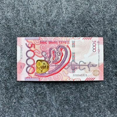 136th 哈萨克斯坦5000，南非100，斐济50，美国2 - 哈萨克斯坦2023年5000坚戈纸钞，ZZ补号冠，ZZ0063325