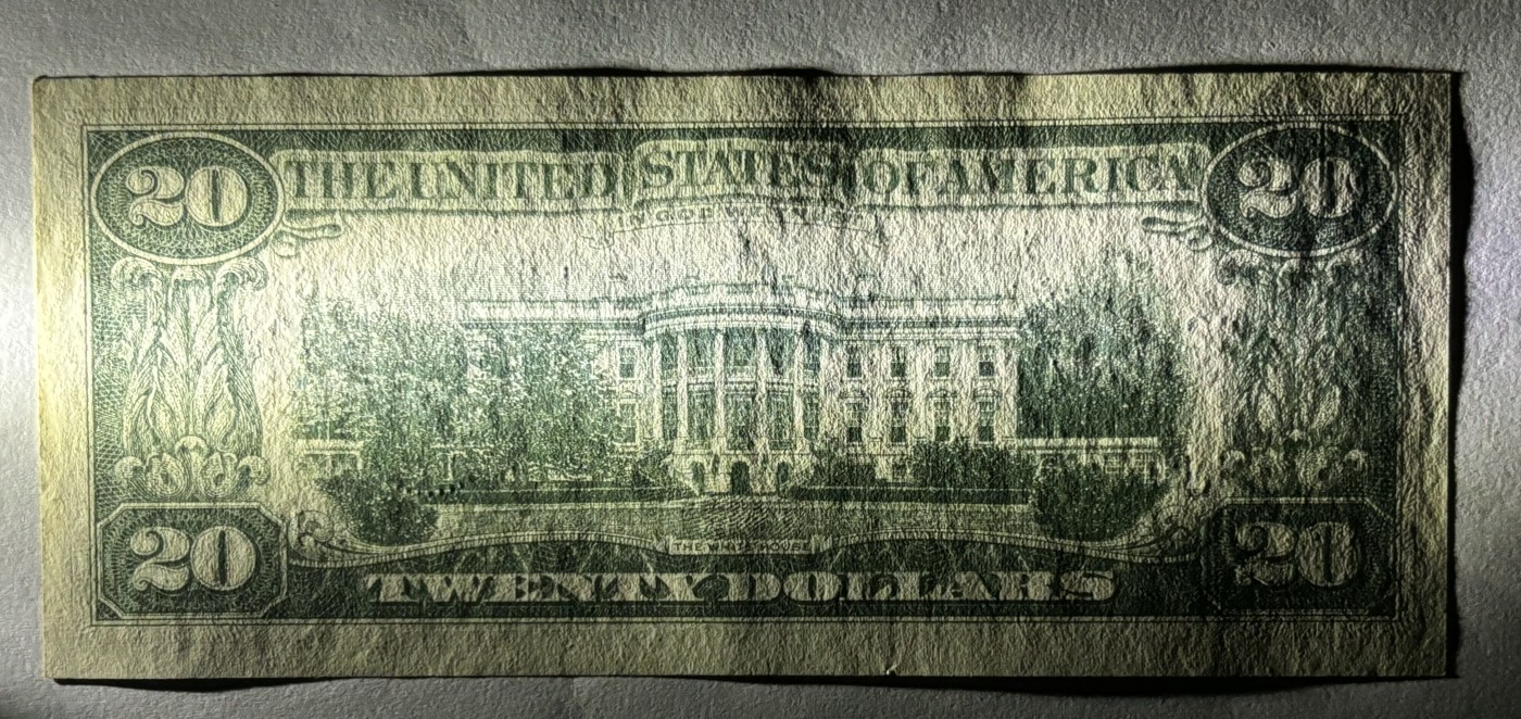 Chase Auction 第28期 - - 外钞、民国钞和人民币混合场！ 1969C 20美元 小头经典 联邦储备券 （1969系列中收官年份 发行量最少）