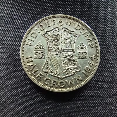 邮泉阁限时拍卖第三场 英国硬币专场 - 英国乔治六世1944年½克朗0.500银币14.14克