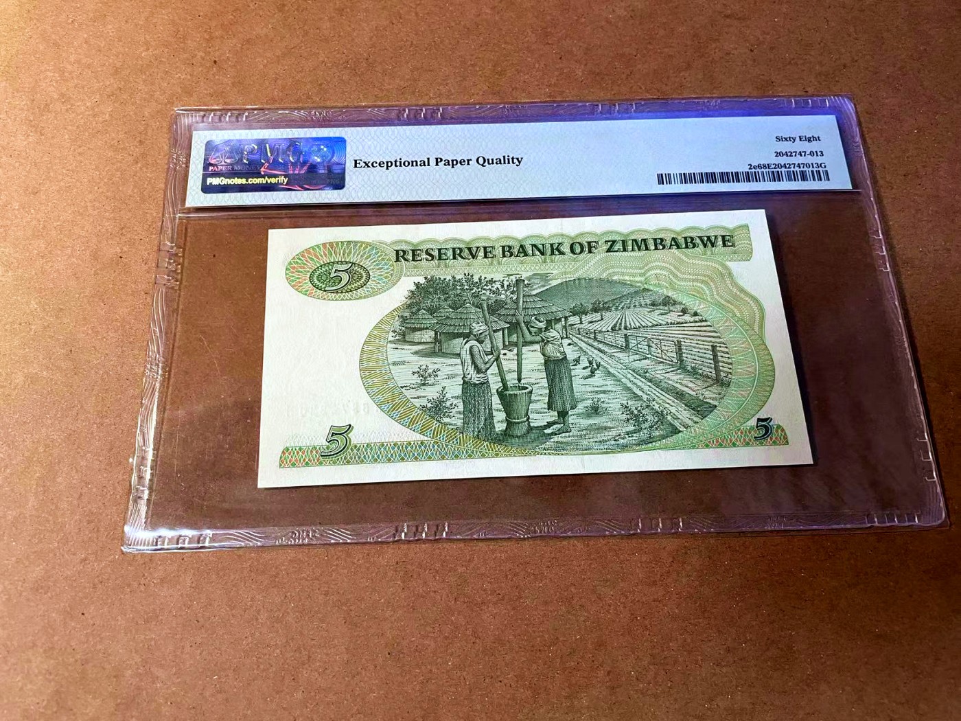 【Blue Auction】✨世界纸币精拍第464期【精】 津巴布韦 1994年5元 PMG68EPQ 超高分