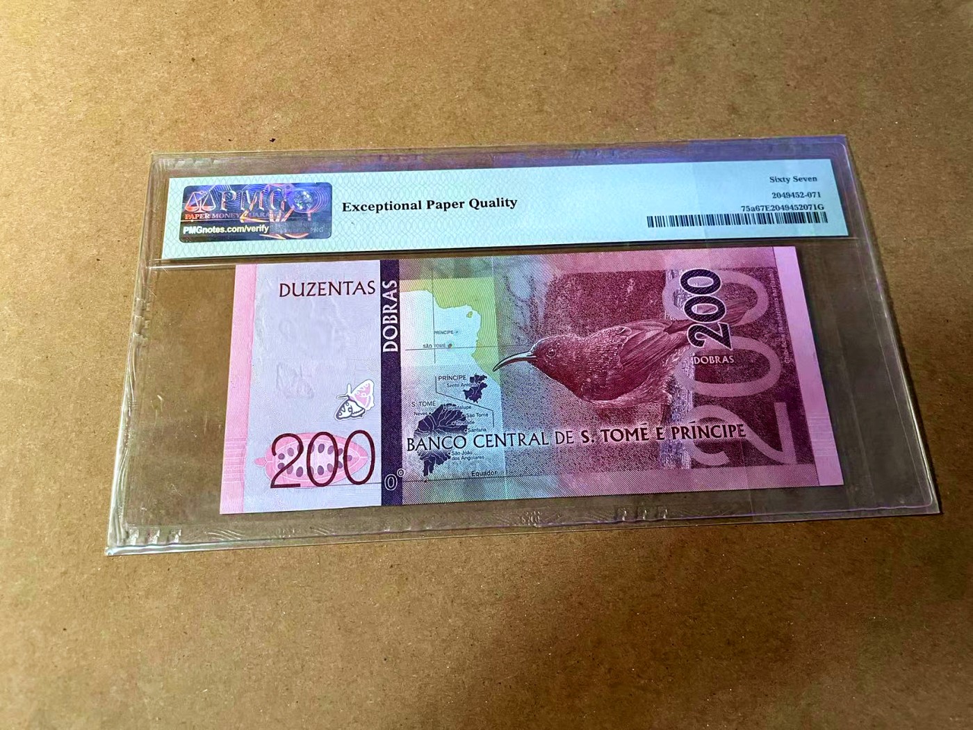 【Blue Auction】✨世界纸币精拍第464期【精】 【无47】圣多美和普林西比 2016年200多布拉 PMG67EPQ 高分