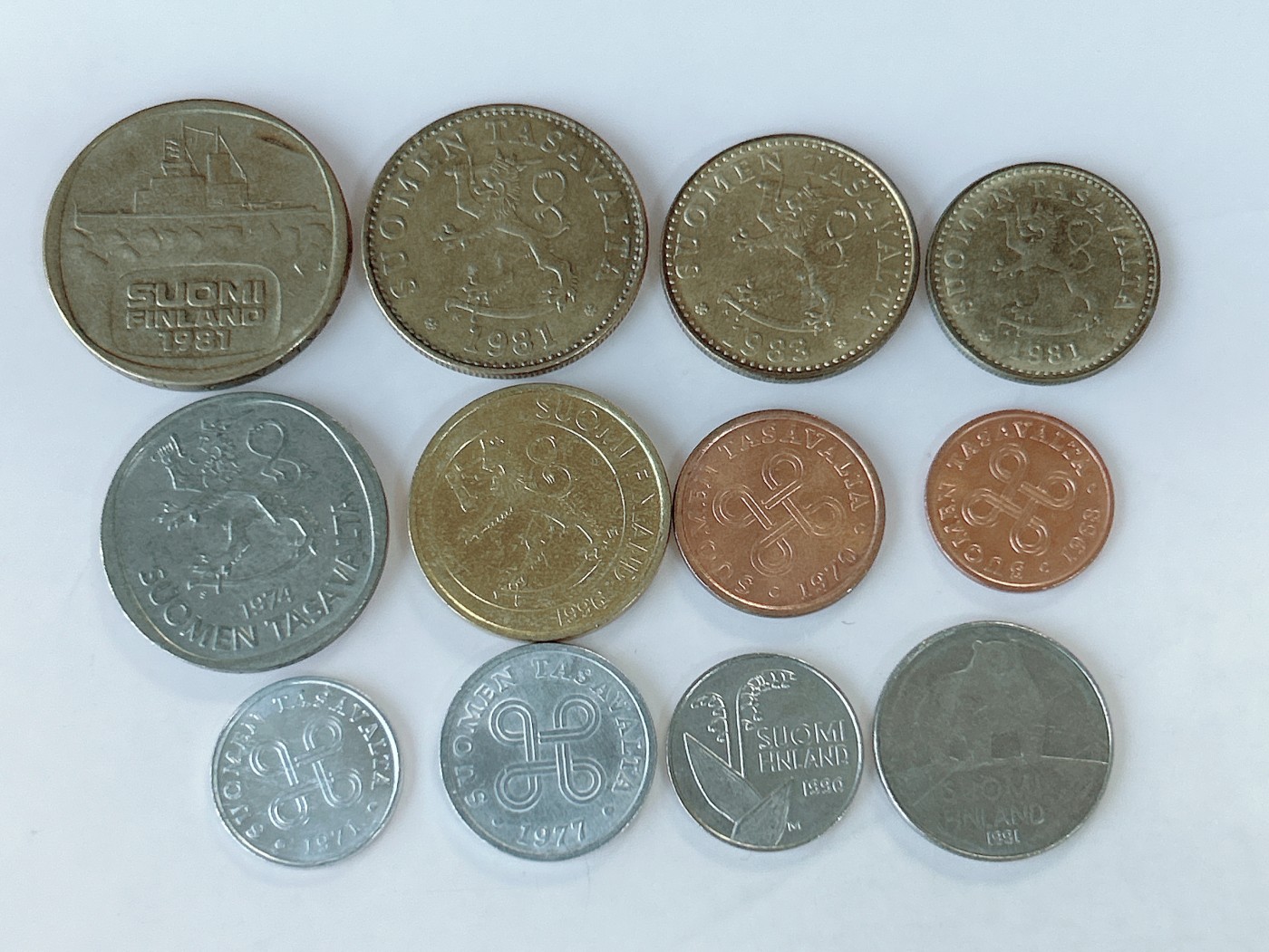 第一海外回流一元起拍收藏 散币专场 第82期 芬兰硬币 12枚