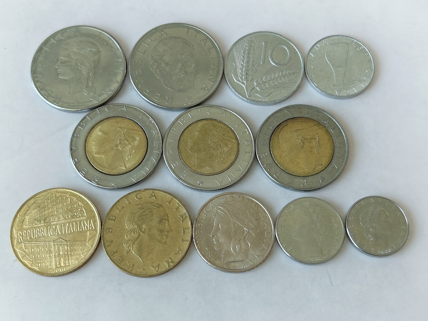 第一海外回流一元起拍收藏 散币专场 第82期 意大利硬币 12枚 无重复