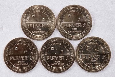 S&S Numismatic世界钱币-拍卖 第124期  - 美国2021年 美国创新-新罕布什尔州 1美元纪念币  5枚一起