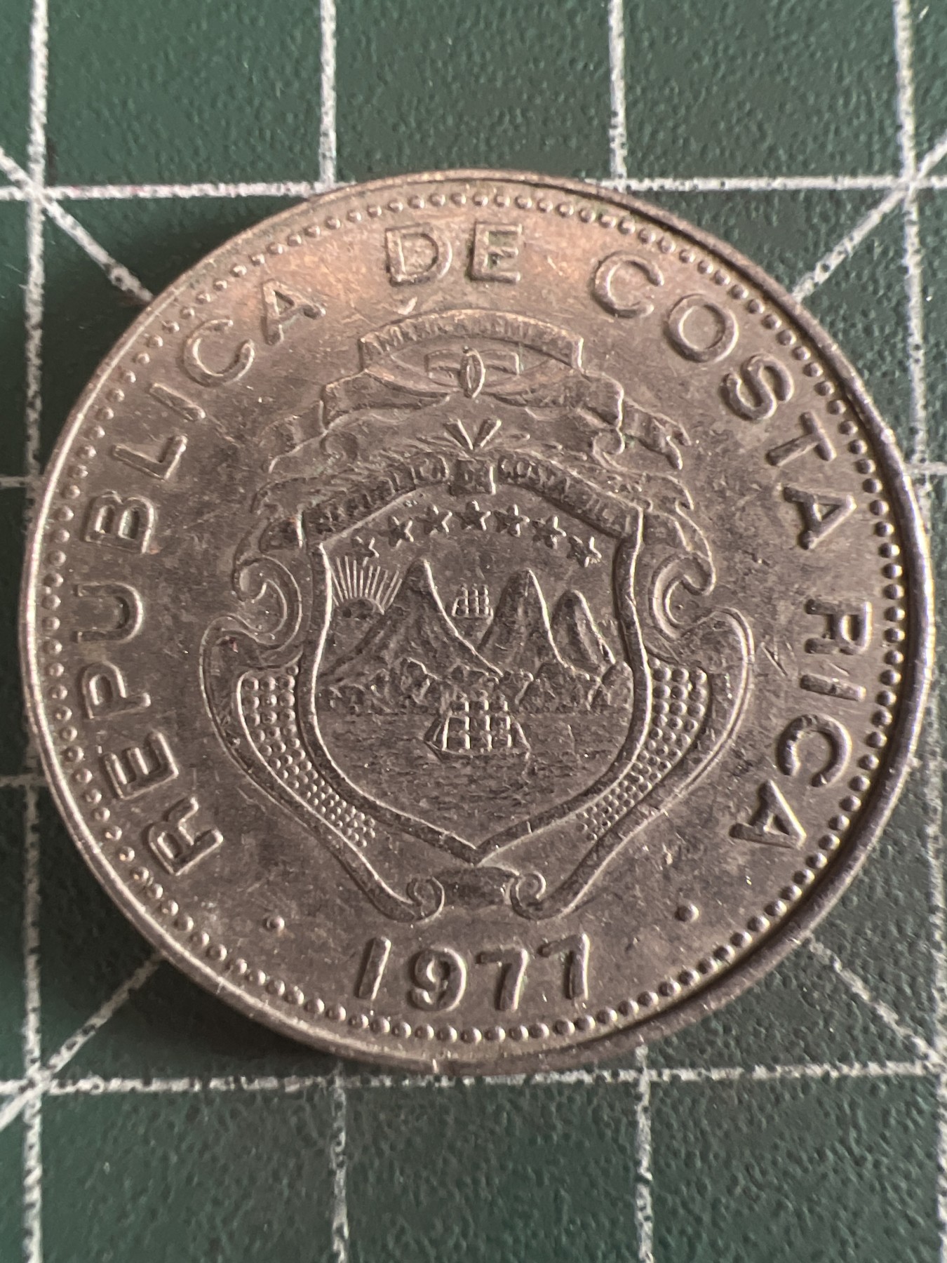 第584期 硬币专场 （无押金，捡漏，全场50包邮，偏远地区除外，接收代拍业务） 哥斯达黎加1克朗 1977年