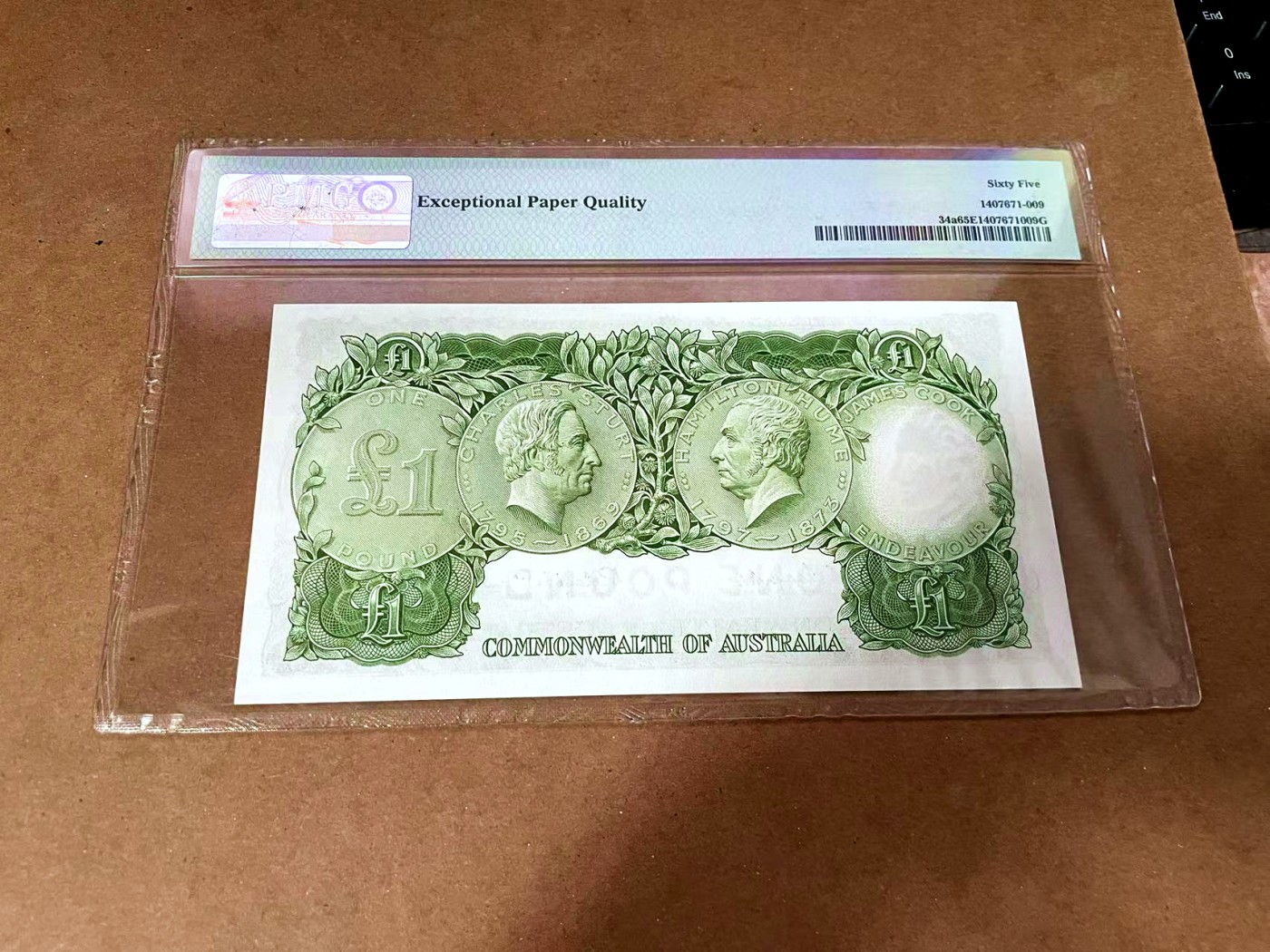 【Blue Auction】✨世界纸币精拍第464期【精】 澳大利亚 1961-65年1镑 石膏版女王 PMG65EPQ 绝品