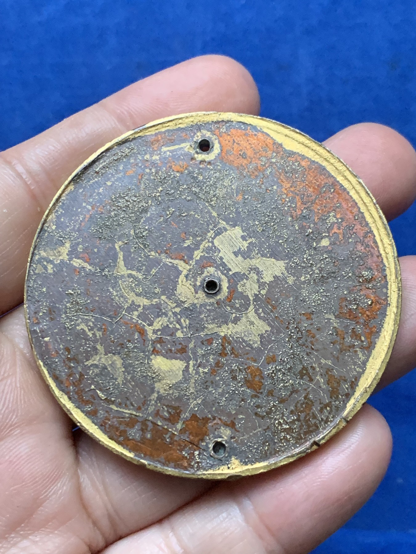 《竞宝斋》第262场-周日，周一，周二 3场连拍 (全场包邮) 法国路易十四鎏金单面铜章，77.35g，56.5mm，蜜蜂边铭+红铜铜标