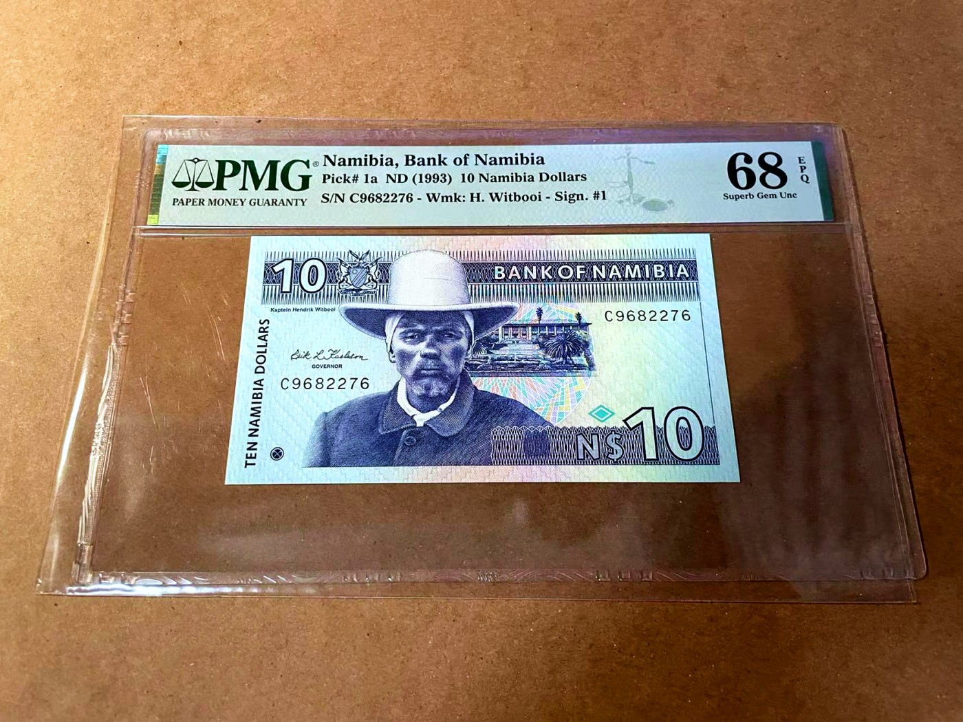 【Blue Auction】✨世界纸币精拍第464期【精】 【p1a】纳米比亚 1993年10元  PMG68EPQ 超高分