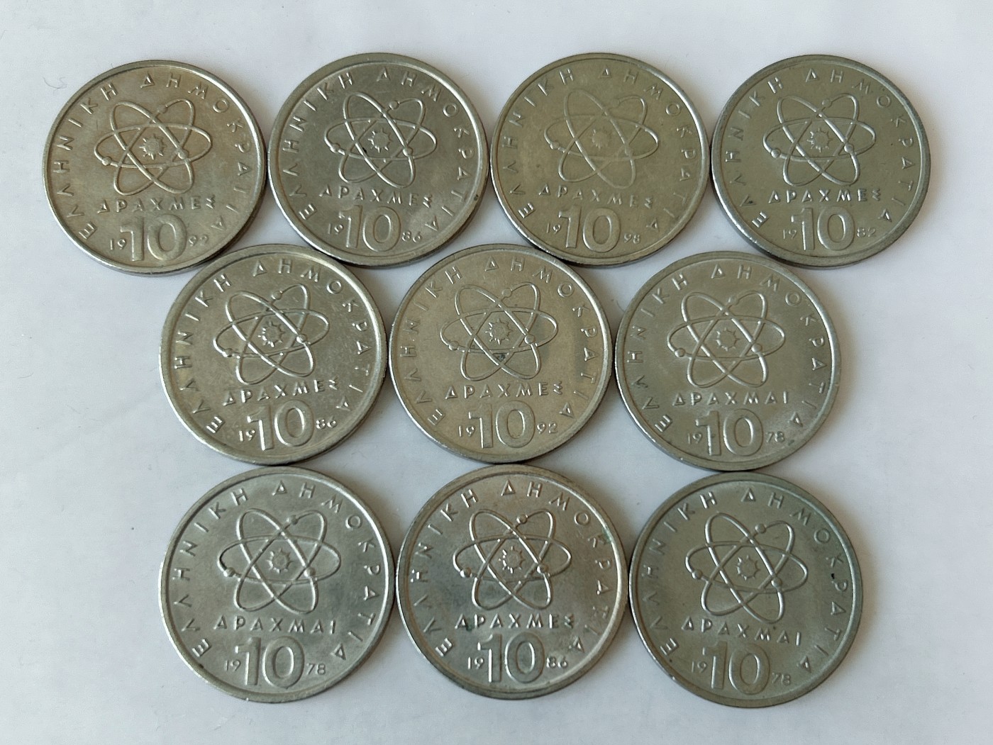 第一海外回流一元起拍收藏 散币专场 第82期 希腊10德拉克马 10枚