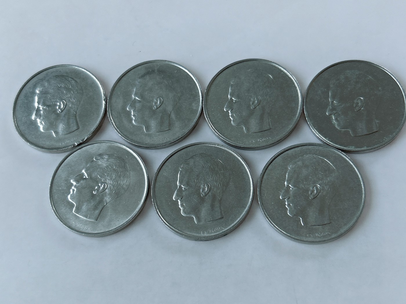 第一海外回流一元起拍收藏 散币专场 第82期 比利时10法郎 7枚